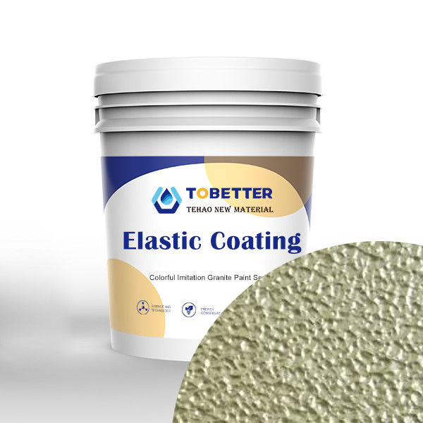 Light Green Elastic Exterior Paint Mold Resistance Elastic Wall Paint 3 Trees Replace